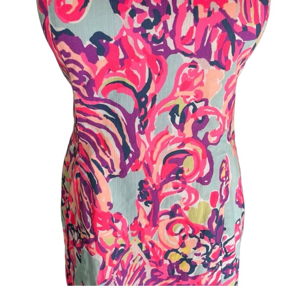 Lilly Pulitzer Shelli Serene Blue  Big escapade back Tie dress sz 4 - Picture 4 of 9